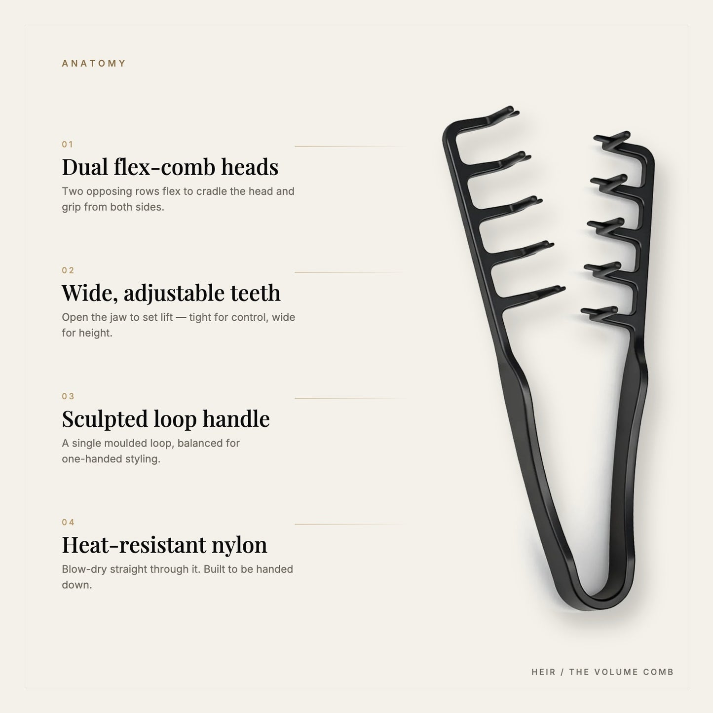 The HEIR Volume Comb
